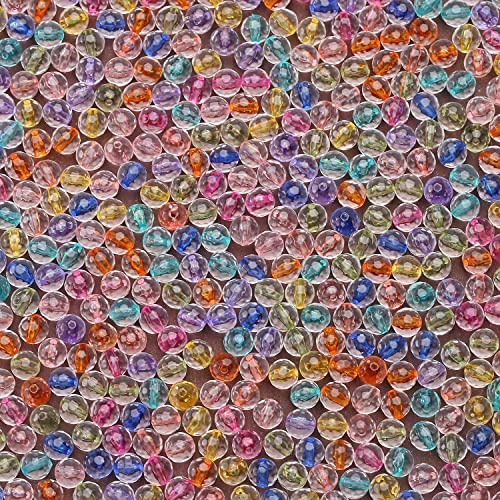 Kleurrijke kralen voor Strijkende Ronde Multicolour kralen 8mm gemengde acryl kralen Ambachte kralen voor sieraden maken DIY ketting armband (kleur) 5