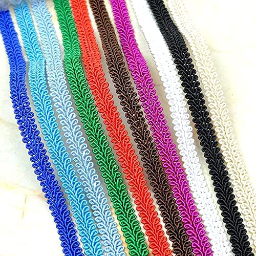 13 m 10 mm Polyester Millipedes Kant Kant Decoratief Lint Decoratieve Band Decoratie voor DIY Crafts Bruid bruid bruidsfeest kostuum sieraden Craft Naai Cadeauverpakking zwart 4