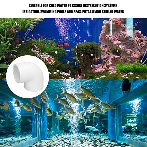 12Pcs PVC Pipe Fittings 2 Way Plastic Pipe Fittings Watervoorziening Joints 90 Degree Elbow Adapter voor Irrigatie Pools(25mm) 3