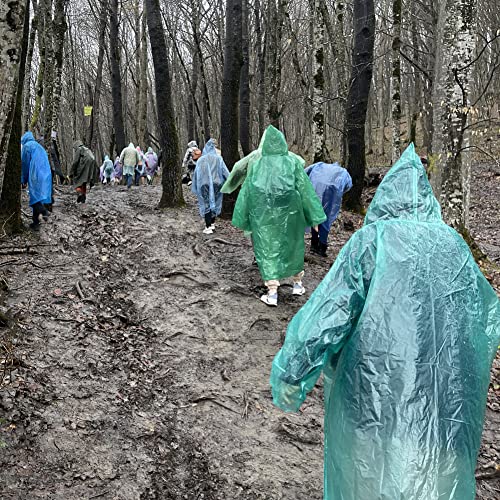 Poncho Ball regen perimeter, wegwerpbare nood regenjassen Portable Hook regenjas bal voor buiten activiteiten, 4 per set, geel 5