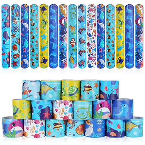 Klik op armbanden voor kinderen, kleurrijke dier / ruimte / Dinasaurus / eenhoorn / zeemeermin, vouwen armbanden, kinderen verjaardag gunsten favors Perfect voor kinderen jongens meisjes 23 * 5,5 * 2,5, PVC, Siliconen PVC