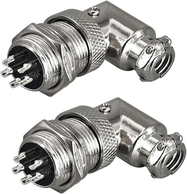 GX16 5Pin Rechte Hoek luchtvaartconnector, 16mm 90 Degree Solder Man Vrouwelijke Panel Mount Aviation Plug Cable Connector (GX16 5Pin)