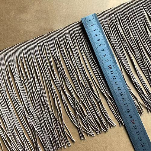 20cm x 4m Fringe Fringe Fringe Lint Decoratie Lint Dans Fringes Cut Fringes zijde Tassel Fringe Lints voor Naaien, DIY ambachten, Kleding, Lingerie, Kostuums, Gordijnen 3