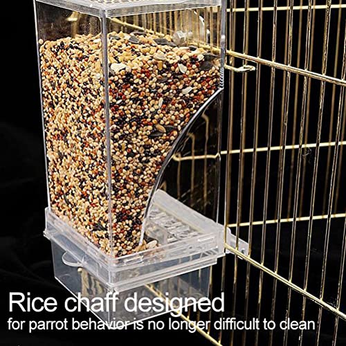 QCSTORE Automatic Feeder Dispenser Bird Feeder Transparant Water Dispenser Drinkfles voor Budgies Canarische Eilanden Cockatiels Finches Feeding Station 3