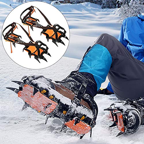1 paar schoenen hoes anti-slip schoenen hoes 12 tanden lente claw ski laarzen hoes buiten shoes buiten krampons schoenen hoes voor skiën klimmen 3