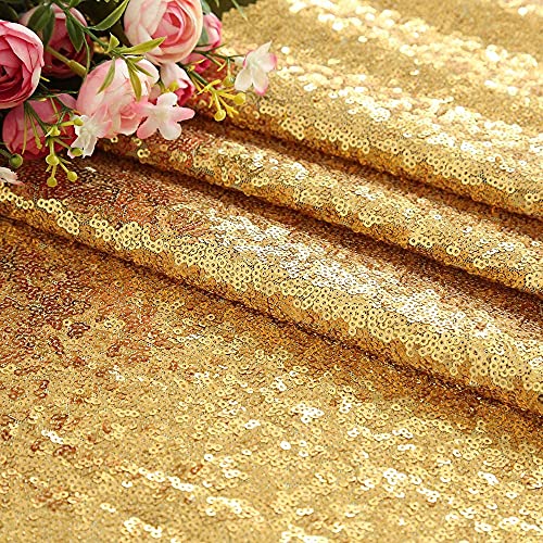 Gouden pailletten achtergrond gordijn 1,25m x 1,8m, Luxe pailletten gordijnen grote grootte Shimmer pailletten gordijn achtergrond achtergrond achtergrond voor bruiloft kerst ceremonie partij 5