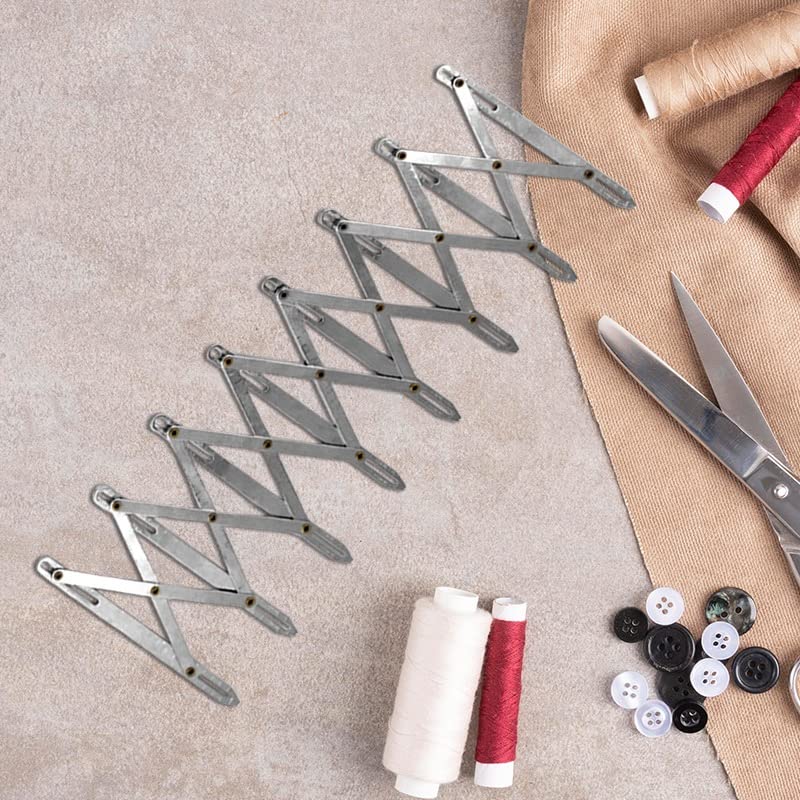 Aluminium Naaimeter verstelbare lengte Naaibare Naaimeter metalen knop Locator Anti Rust DIY huishoudelijke gordijn Accessoires 5