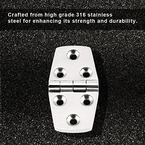 Stainless Steel Mirror Polished Deur Hinge Boat Cabin Door Luik Deur Scharnier Stamp Scharnier Vervanging (76 x 38) Boot/Jacht Onderdelen en Accessoires