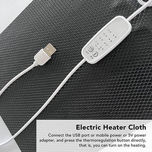 USB-vermogenstemperatuurregeling Verwarmingskussen Elektrische stoffen Verwarming Waterdicht (10x20CM) 3