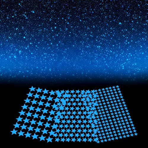 342 stuks Lichtgevende sterren Zelf-Adhesive 3 maten Lichtgevende sterren kinderkamer 3D-kamer Wandverlichting in donkere sterren Stickers Lichtgevende sterren Stickers voor kinderen Bedlinnen