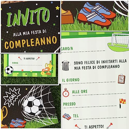 32st Italiaanse uitnodigingskaarten voor verjaardag, voetbalthema, verjaardagsuitnodiging kaarten 5