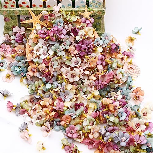 100 st Artificial Daisy Flower Heads Small Silk Daisy Flowers Multicolor Faux Flowers Heads for DIY Wreath Craft Party