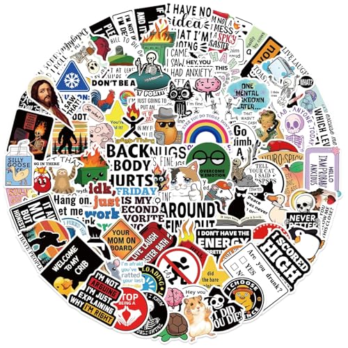 Prank Meme Stickers voor tieners en volwassenen, 100 stuks, Meme Waterdichte Vinyl Sticker Set, Auto, Motorfiets, Fiets, Skateboard, Snowboard, Bagage, Laptop, Koffer, Helm, Motorfiets