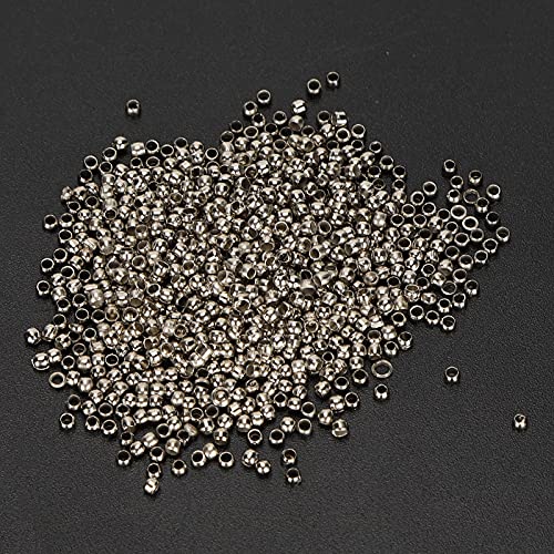 Ronde Spacer Kralen, Knijpen kralen, DIY Stopper Kralen Eenvoudig te gebruiken sieraden maken Stopper Kralen Duurzaam 500Pcs Knijp kralen voor ketting armband DIY (White K) 4