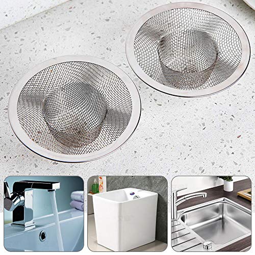 Set van 3 Roestvrijstalen aanrechtfilters voor Keuken Aanrecht Anti-knippen Filter voor Keuken Aanrecht Badkamer Aanrecht Badkuip 7 x 3 x 3 cm (Roestvrij staal) 5