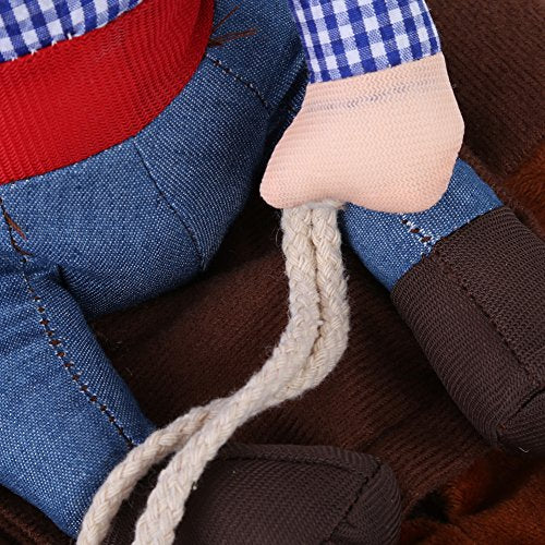 Hondenkostuums, novelty grappig Halloween huisdier hond kostuum kleding Cowboy dress-up jasje voor kleine middelgrote grote honden, XL, rijden 4