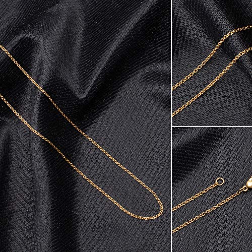ketting, 20 st 45cm/17.72inch goud roestvrij Stalen koord ketting met kreeft sluiting voor hangers ketting armband DIY Sieraden maken 4
