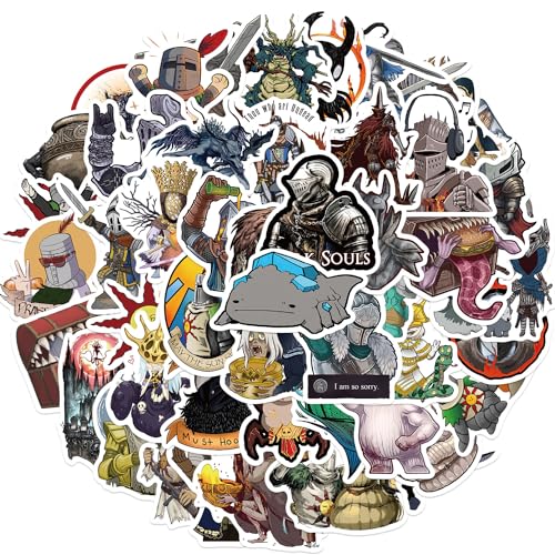 Dark Souls Sticker Set voor kinderen tieners 50 stuks donkere zielen waterdichte Vinyl Stickers Laptop Skateboard Koffer Helm Auto Fiets mobiele telefoon Motorrijwiel Bike Scrapbook