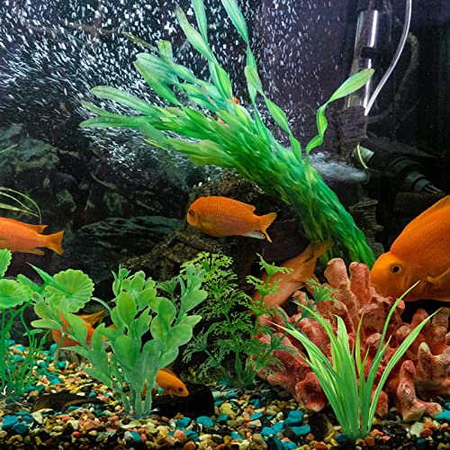 Kunststof Aquarium Planten Klein 11 cm 10 cm Realistisch Aquarium Planten Kunstaquarium Planten Decoratie Plant 4 Stukken (Klein) 3