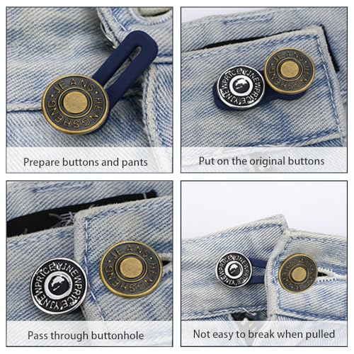 8st broek taille extender verstelbare verlengde knoop jeans taille knoop extender knoop extender voor broek elastische kraag extenders voor jeans rokken voor jeans broek vrouwen mannen 4