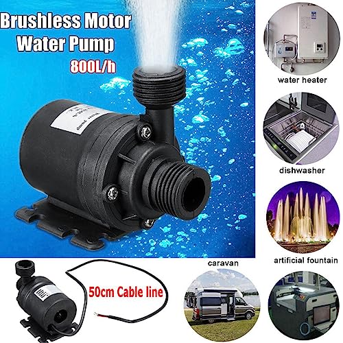 Zonnewaterpomp Kit, hoog rendement Zonnewaterpomp Kit 50W Vermogen 12V Laag lawaai voor tuinen Vissen Tanks Vogelbaden, groen