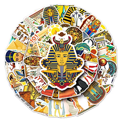 Egypte Sticker Set Stickers Kids Tieners 50 stuks Dieren Waterdicht Vinyl Stickers Laptop Skateboard Koffer Helm Auto Fiets mobiele telefoon Motorrijwiel Bike Scrapbook Cadeau