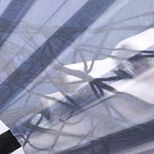 Zwarte schedel opvouwbare waaier Bamboe Kung Fu Fan voor Festival Decoratie Cadeaus met Opbergzak Professionele Accessoires voor gebruik 5