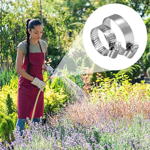 Slangenklemmen, Set van 24, 6-51 mm, slangklem, 304 roestvrij staal, verstelbare slangklem, voor zwembad, wasmachine, vijver en tuin (6 maten) 4