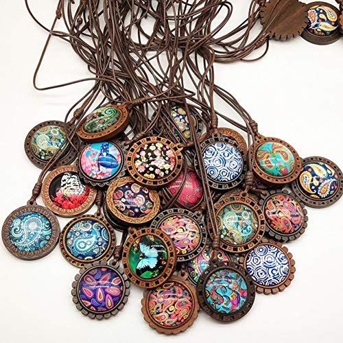 Retro Cabochon Glass Bezel Hangers Craft Set voor Souvenir Medaillon Ketting Cadeau sieraden maken 5