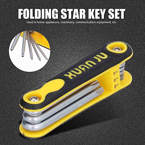 SK-289 8-in-1 Vouwmoersleutel, inklapbare torxsleutelset T9 T10 T15 T20 T25 T27 T30 en T40, draagbare combinatiesleutelset reparatiegereedschap 4