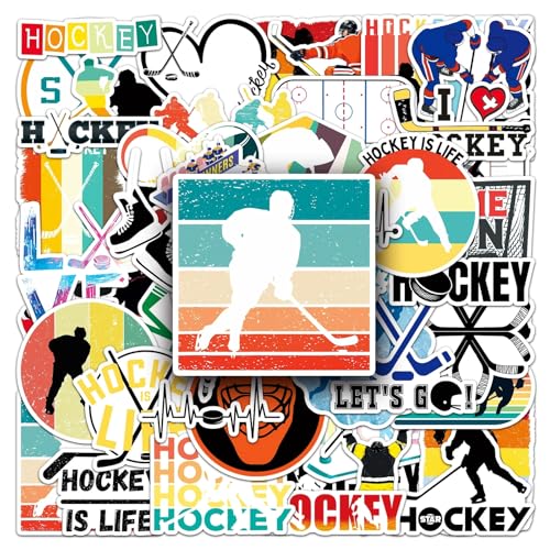 Ice Hockey Stickers voor jongeren en volwassenen 50 stuks Ice Hockey Games Vinyl Sticker Set Auto Motorfiets Fiets Skateboard Snowboard Bagage Laptop Koffer Helm Motorfiets Computer
