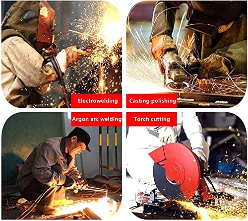 Comfortabele lederen lader lasmasker werkkap hittebestendig ademend lasmasker met lens 5