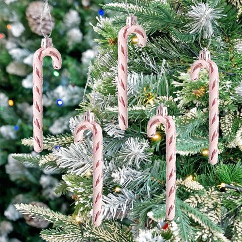 Candy Sticks voor Kerstboom, Hanging Sugar Cane, Kerstversiering, Advent Decoratie (Pink-A) 4