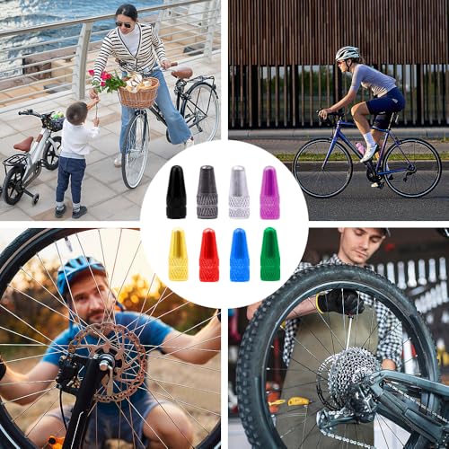 24st Presta Ventilatorkappen Fiets Band Valve Caps Aluminium Geanodiseerde Band Air Stam Covers Corrosiebestendig voor het fietsen van banden stofcovers voor MTB Fietsfietswieltjes 4