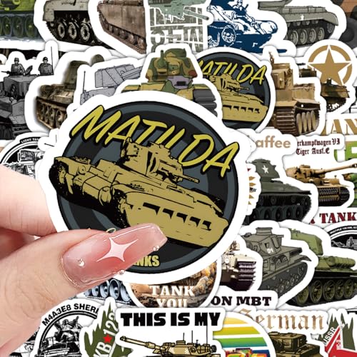 Verpakking van 50 Tank Stickers voor tieners en volwassenen Tank Vinyl Sticker Set Auto Motorfiets Fiets Skateboard Snowboard Bagage Laptop Koffer Helm Motorfiets Computer