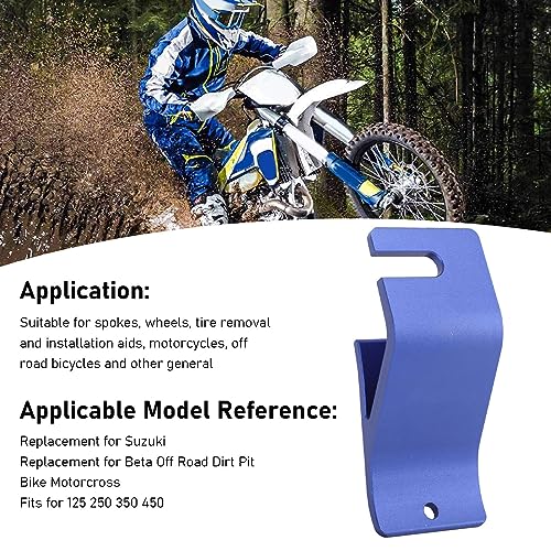 Gereedschap voor het veranderen van motorbanden, Efficiënte Tyre Fitting Tools, Anodische Oxidatie, Handig Compact voor Off-road Fietsen (Blauw) 3