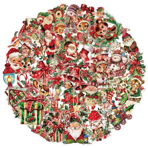 Pak van 50 Kerstmis Stickers Waterdicht voor Kerstmis Gifts, Scrapbooking, Ambachten, Ambachten