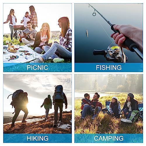 Waterdichte rugzak regenhoes, antislip rugzakhoes met verticale reflecterende band blijft droog voor wandelen, kamperen, jagen, lichtblauw, S 5