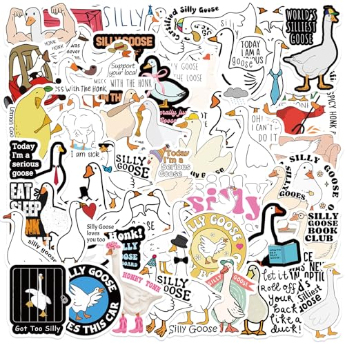 Grappige Duck Stickers voor tieners en volwassenen, 50 stuks, Grappige Duck Vinyl Sticker Set, Auto, Motorfiets, Fiets, Skateboard, Snowboard, Bagage, Laptop, Koffer, Helm, Motorfiets, Computer