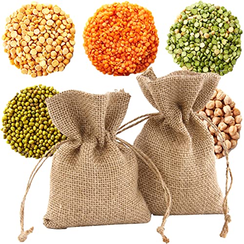 Jute Cadeautassen, Juwelentassen, 30 stuks, 7 x 9 cm, Jute zakjes, Cadeauzakjes, Stofzakjes, Trekkoord zakjes voor Kerstmis, Bruiloft, Feest, Juwelen, Cadeau, Oranje 5