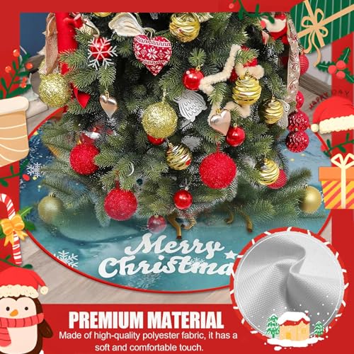 Kerstrok, diameter 90 cm, kerstrok voor bomen, boomrok, kernmateriaal, ronde kerstboomdecoratie, voor thuis, bar, fotostudio 3