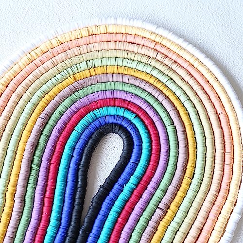 Heishi kralen 4900Pcs Polymer klei kralen 6mm kleurrijke platte kralen klei kralen ambacht Kit sieraden productiesets voor DIY Kettingen Charm Armbanden Cadeau (E) 4