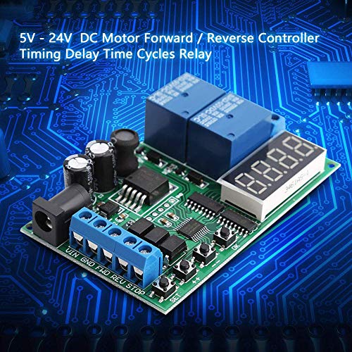 5V - 24V Motor forward/reverse regulator Tijdvertraging 5