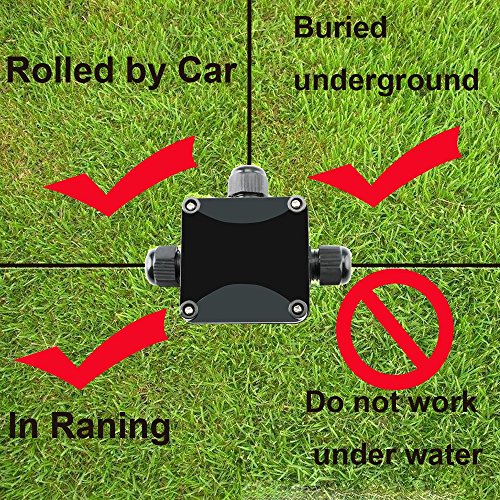 Verpakking van 4 IP66 Waterproof Branch Box, Kabelschroefverbinding Diameter 5 mm - 10 mm, 3-Way Kabelplug voor buiten/buiten 4