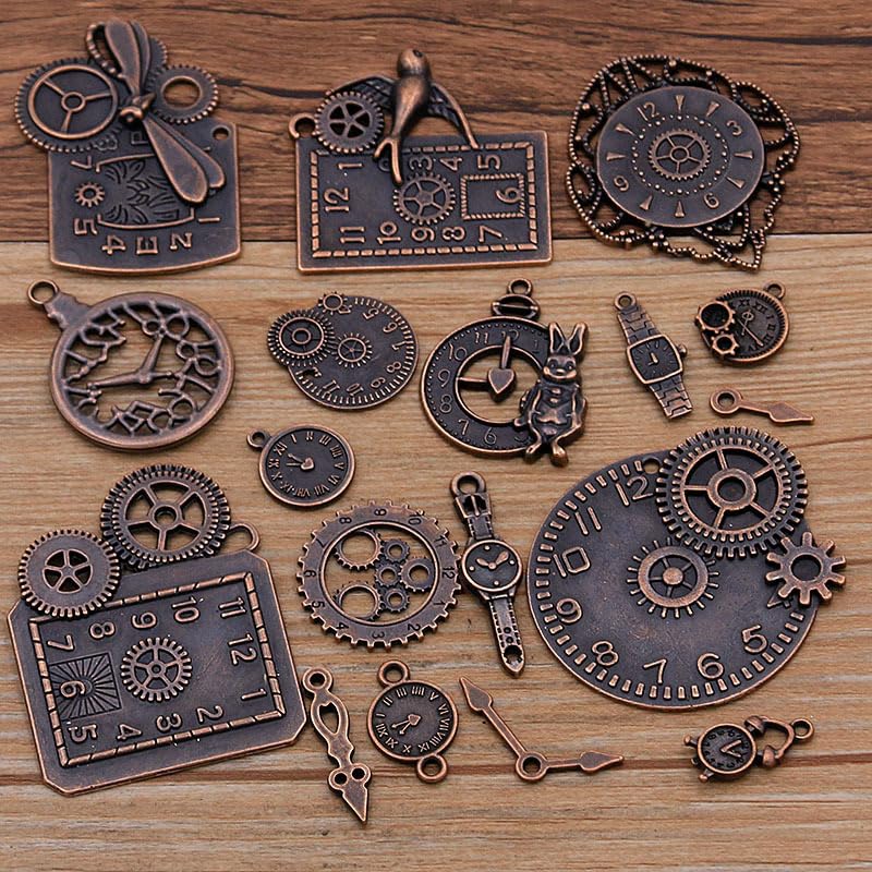 Steampunk metaal Gear Set klok Vintage Steampunk metalen hanger voor DIY Sieraden metaal geen edelsteen 4